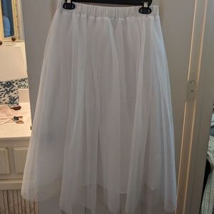 White tulle skirt